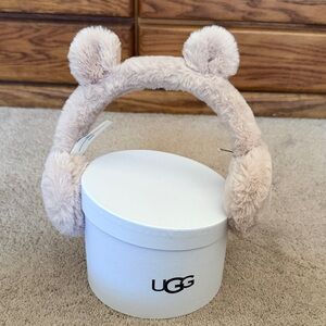 UGG Kids' Cream Furry Earmuffs